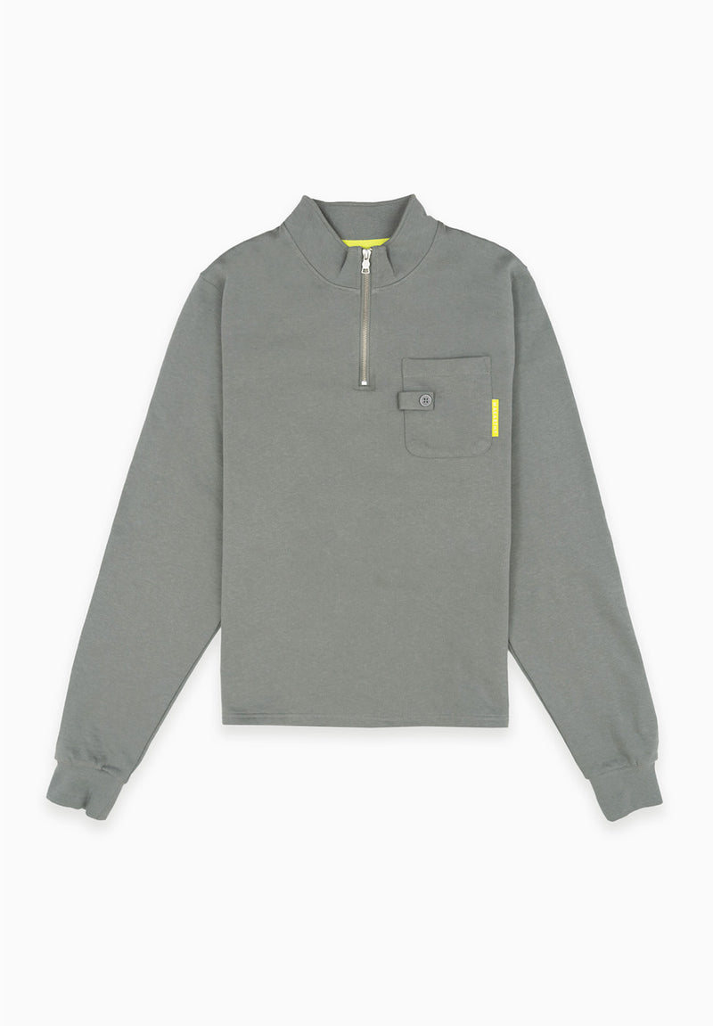 Sudadera Piqué Cuello Sage