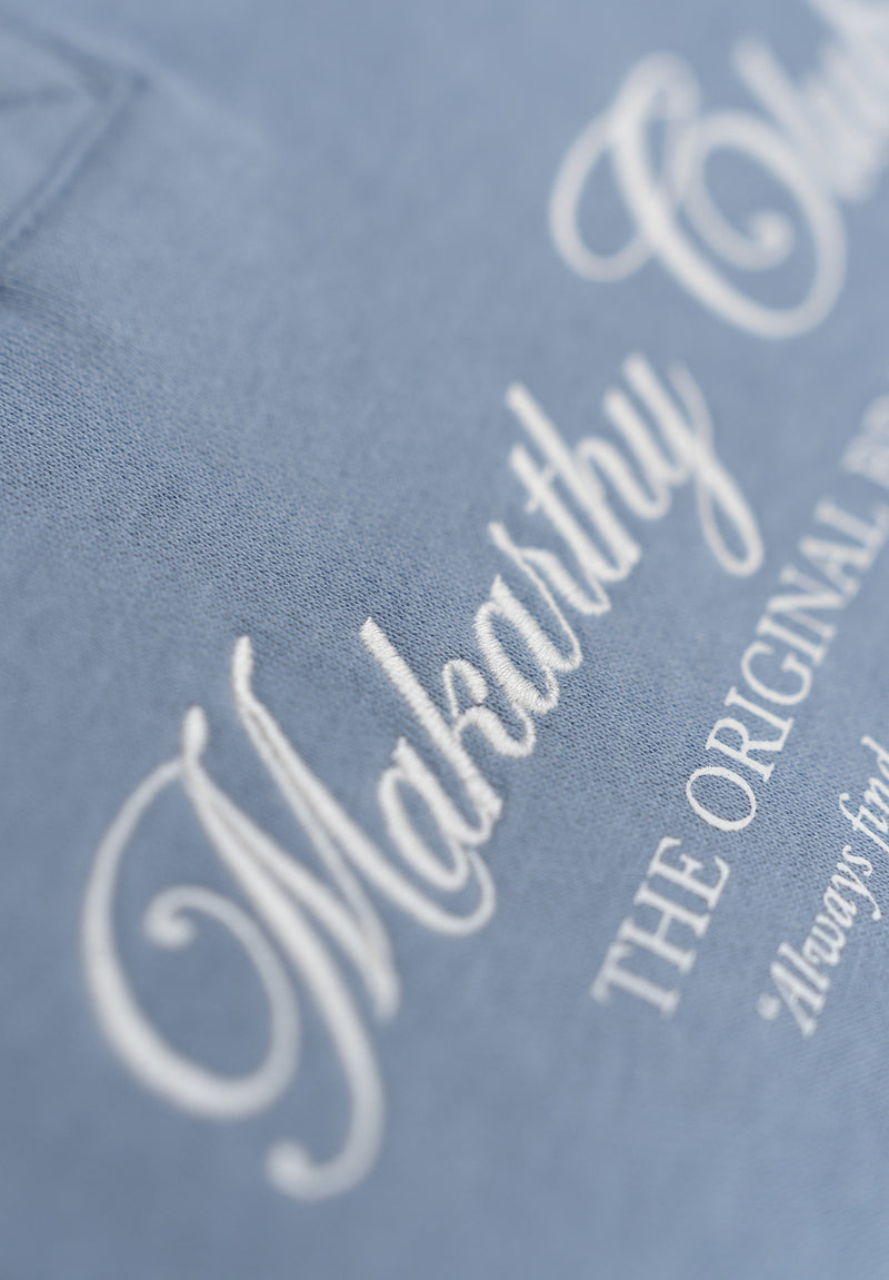 Sudadera Snaps Cuello Azul Niebla