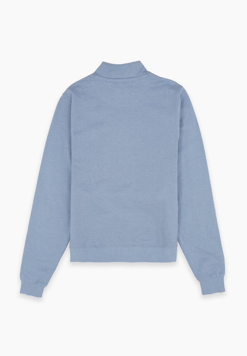 Sudadera Snaps Cuello Azul Niebla
