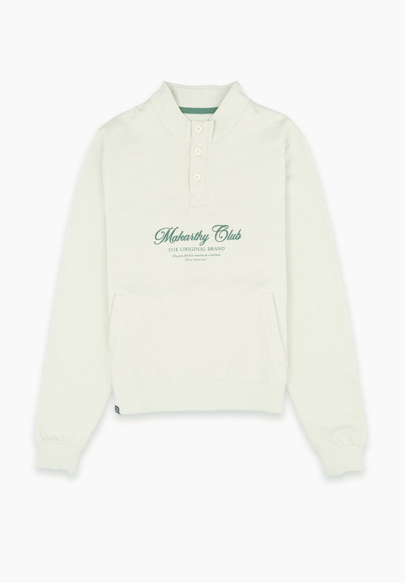 Sudadera Snaps Cuello Gris Verdoso