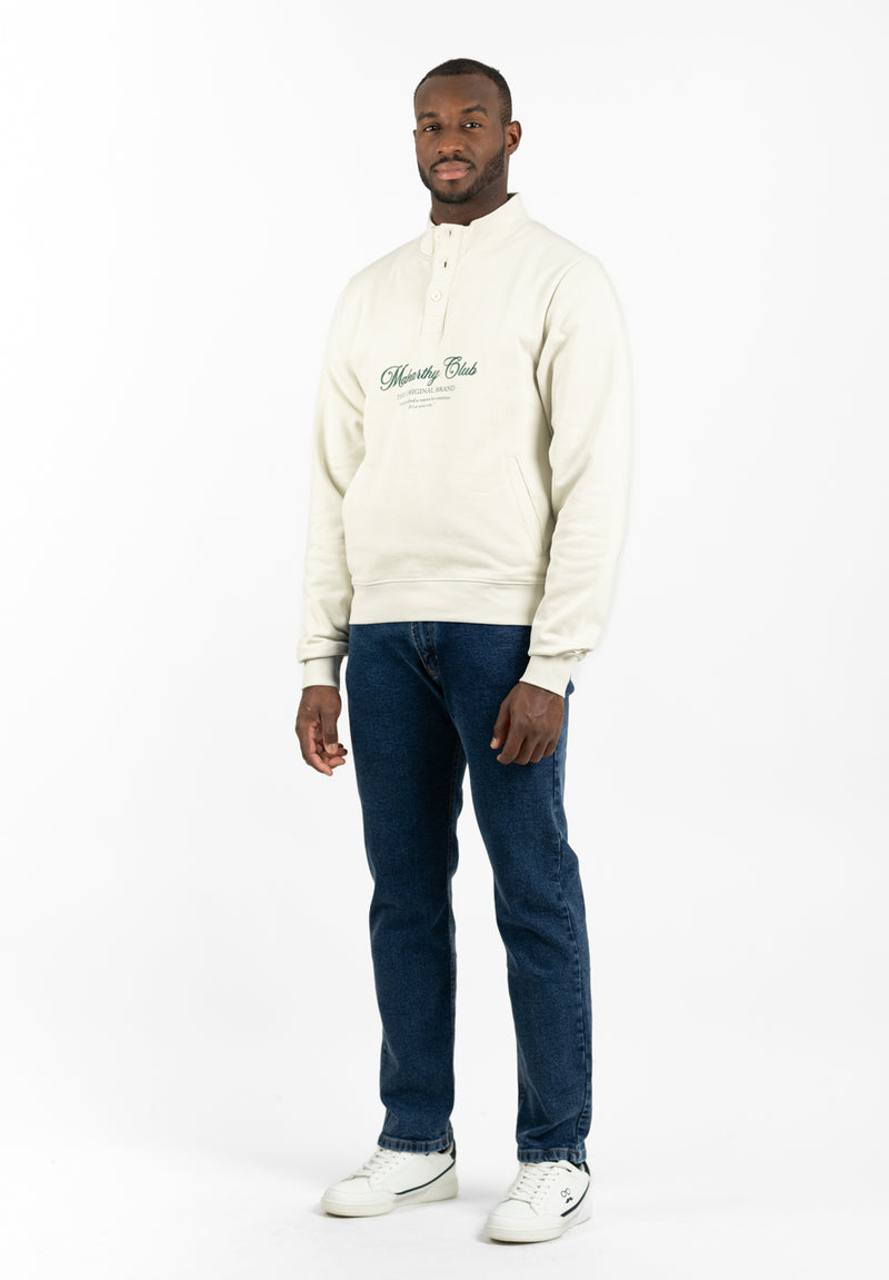 Sudadera Snaps Cuello Gris Verdoso