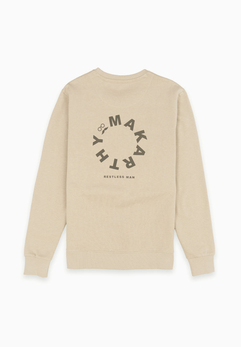 Sudadera Lettering Piedra