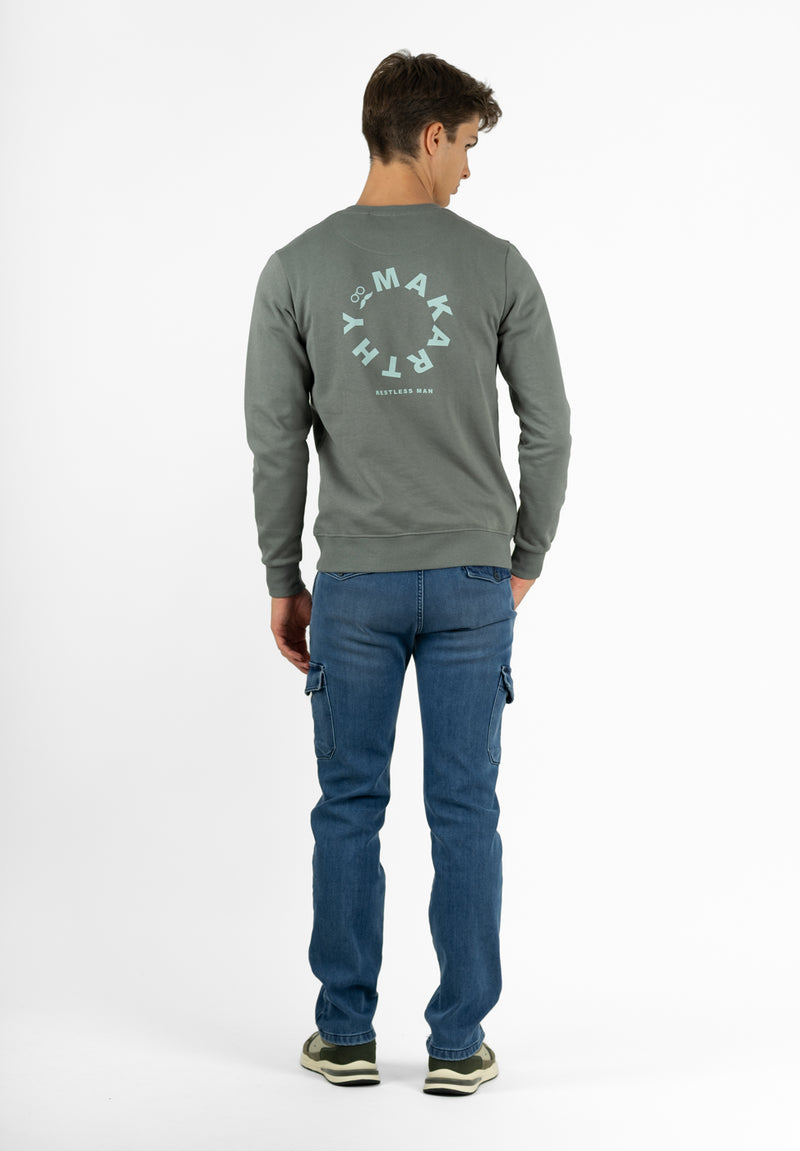 Sudadera Lettering Sage