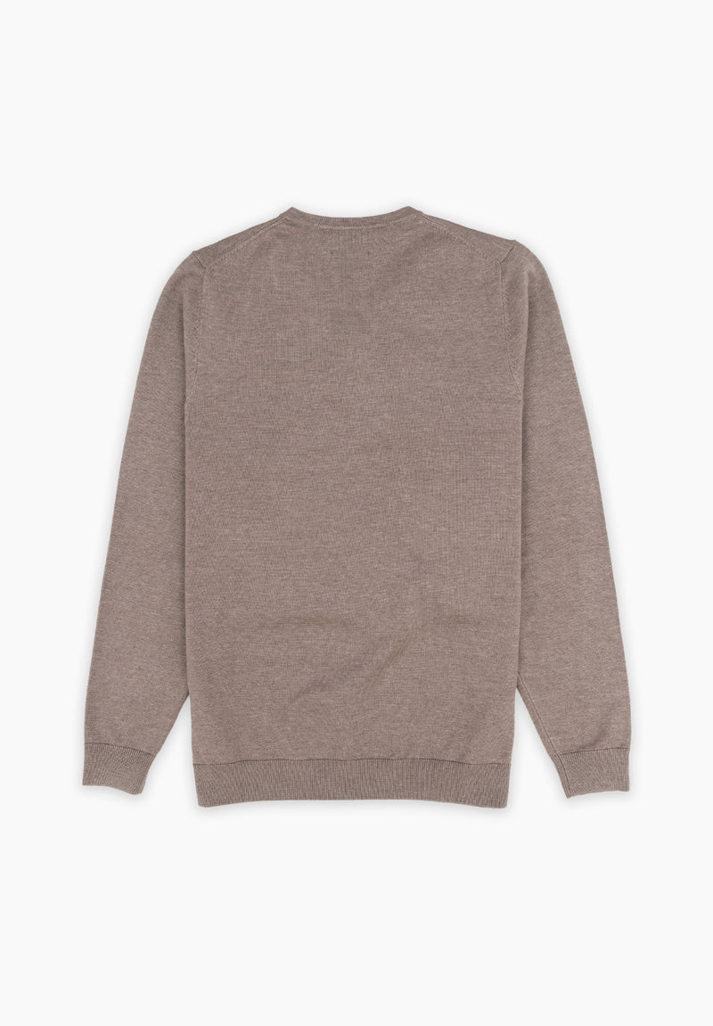 Jersey Cuello Pico Marrón