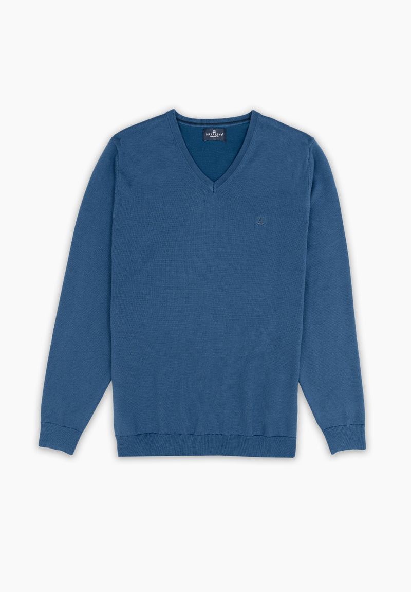 Jersey Cuello Pico Indigo