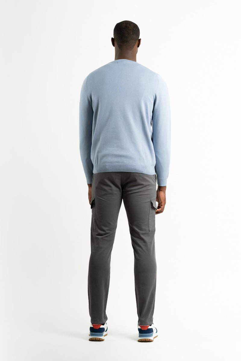 Jersey Cuello Caja Azul Niebla