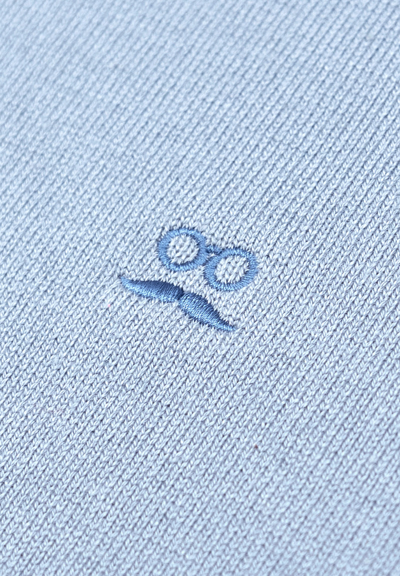 Jersey Cuello Caja Azul Niebla