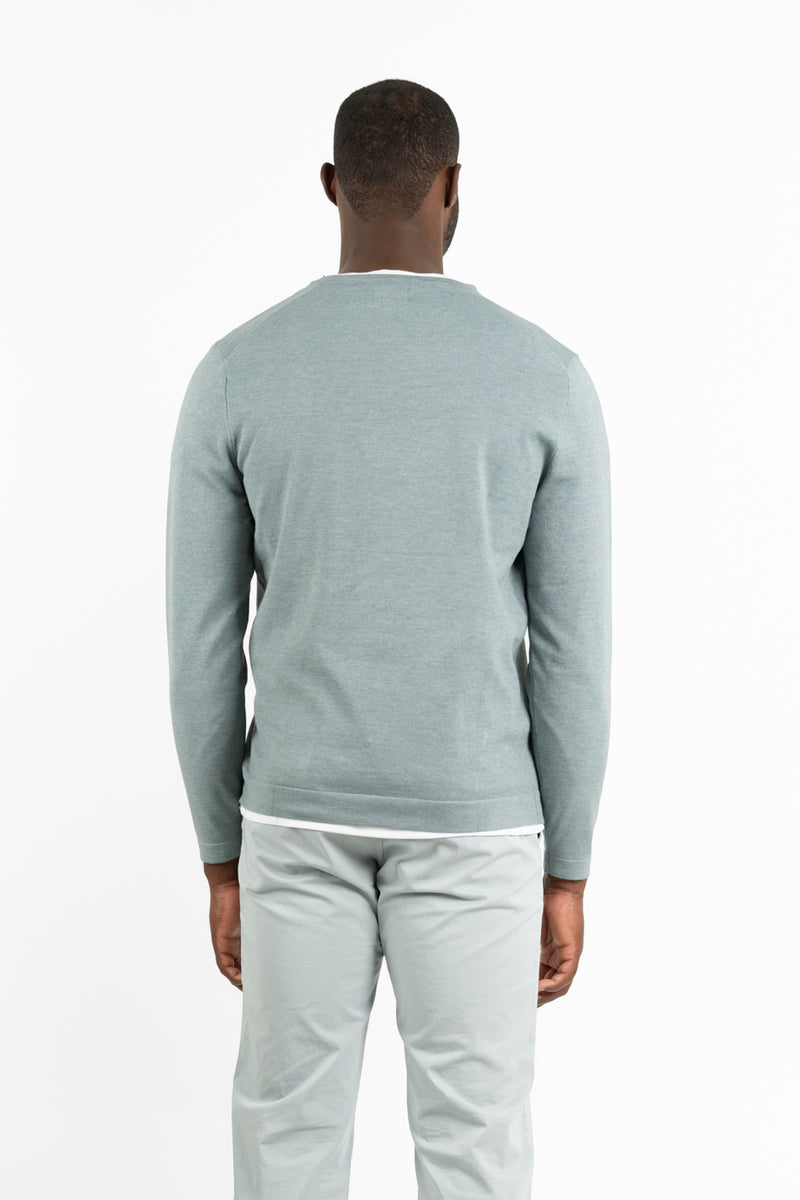 Jersey Cuello Pico Soft Sage