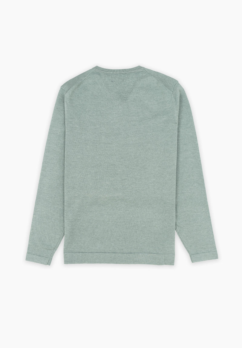 Jersey Cuello Pico Soft Sage