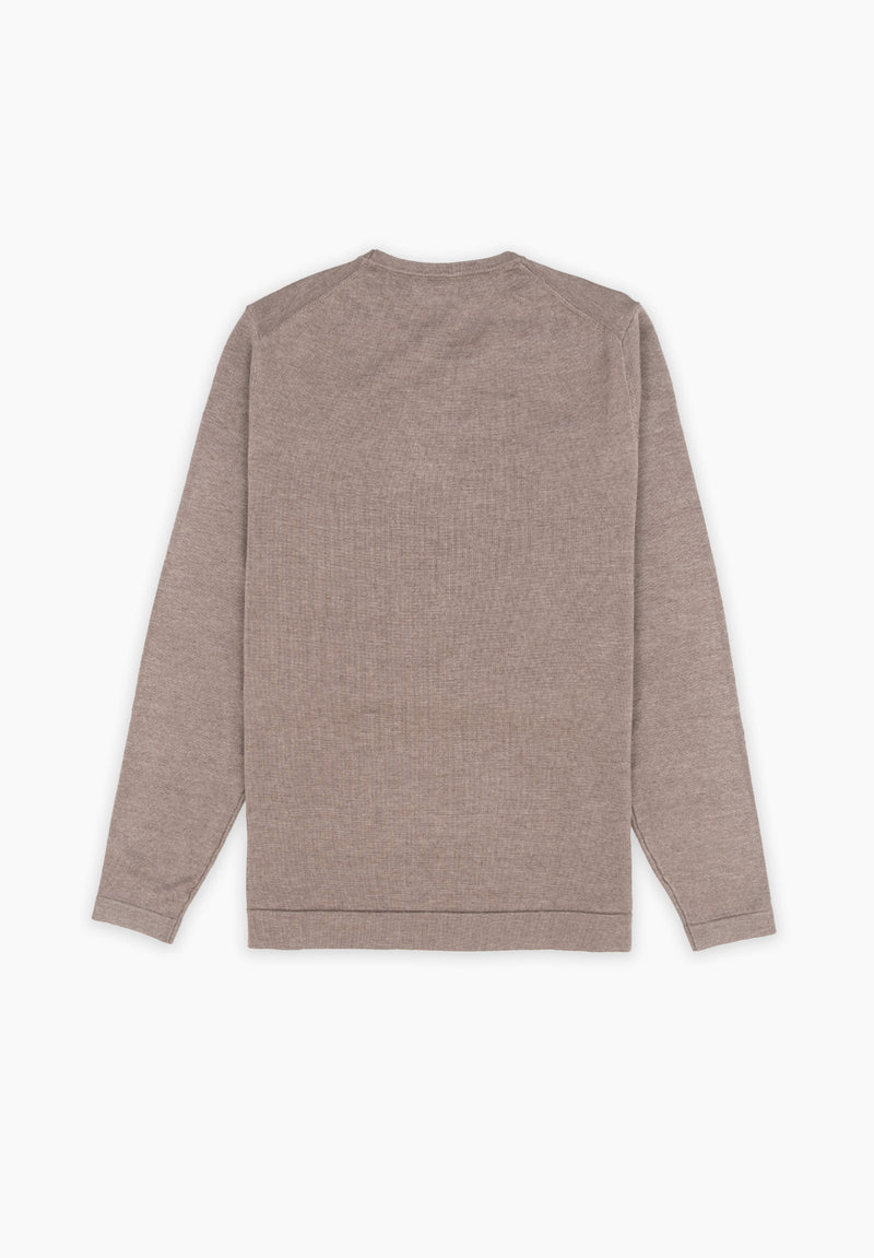 Jersey Cuello Caja Soft Marrón