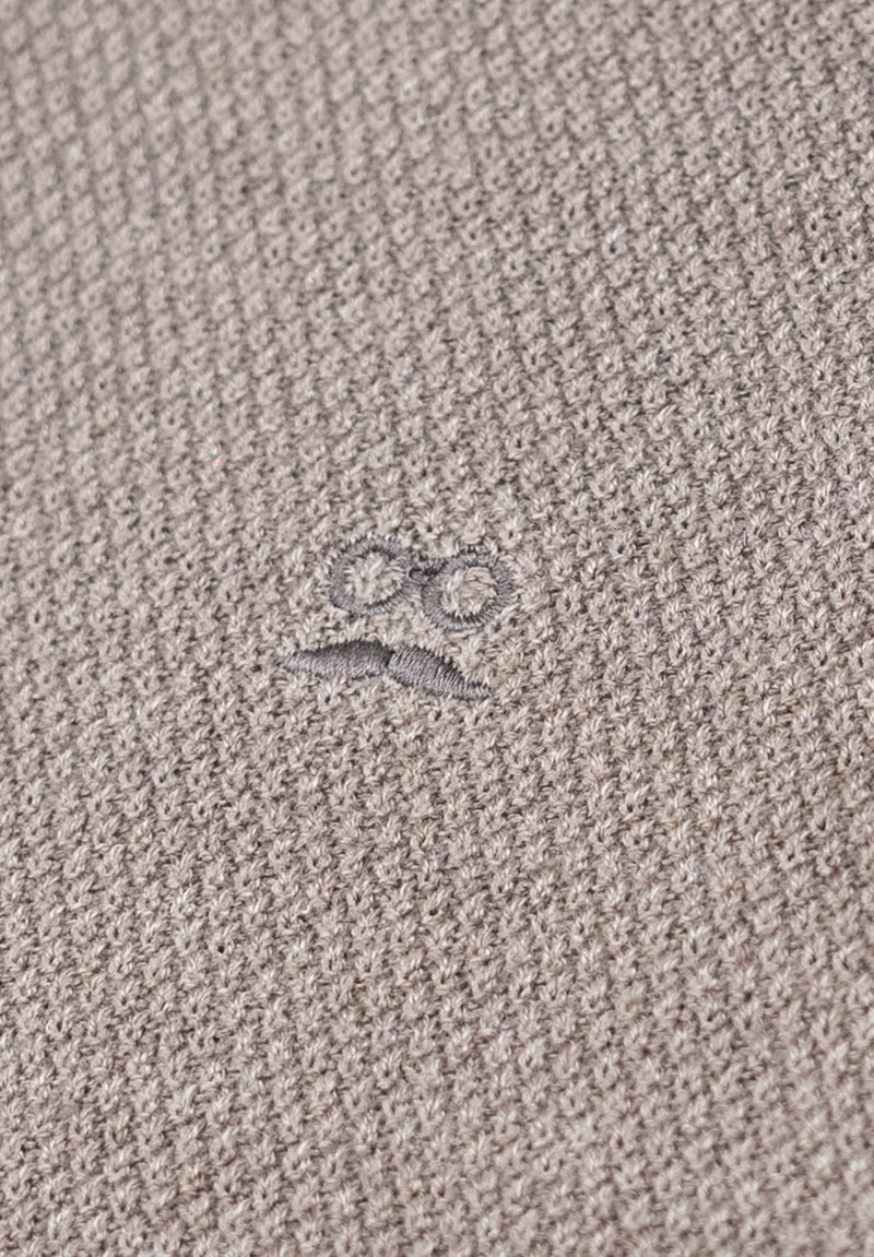 Jersey Estructura Manga Lisa Marrón