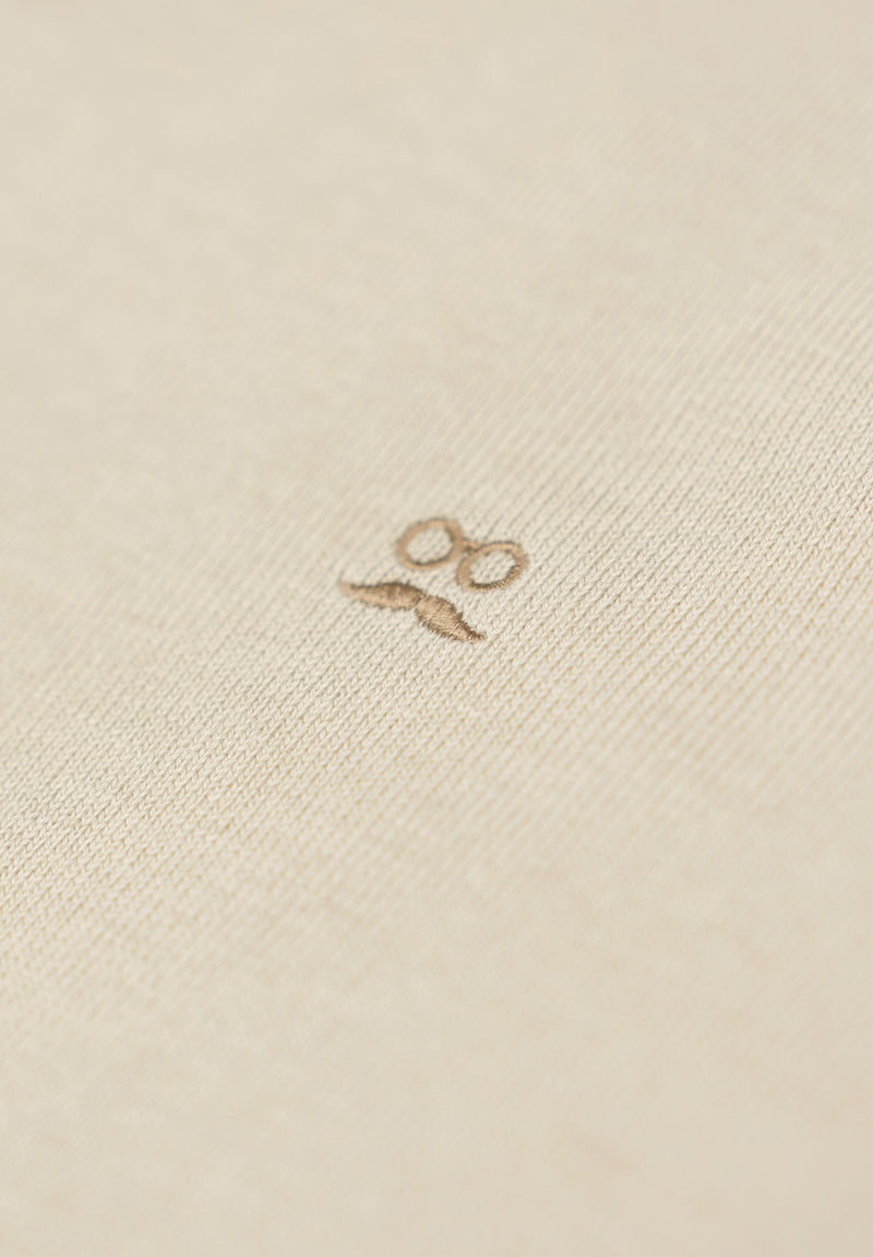 Polo Clásico Manga Larga Tricot Crudo