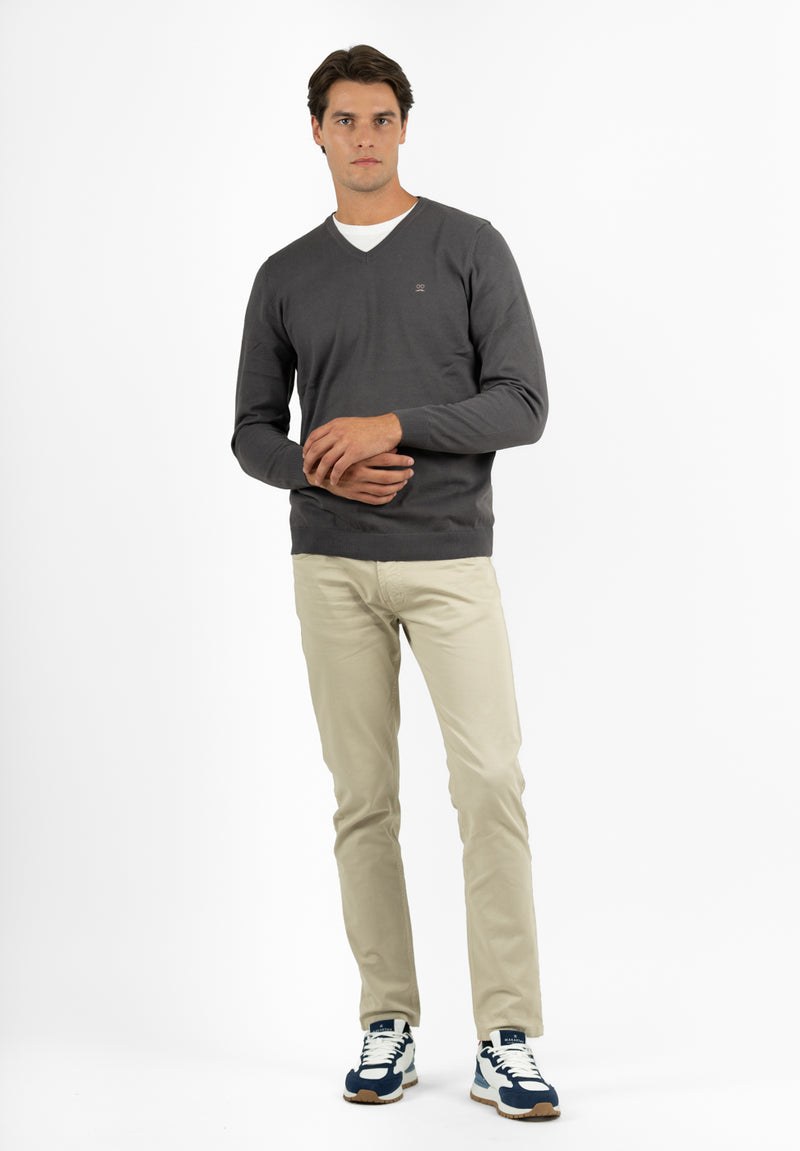 Pantalón Cinco Bolsillos Piedra