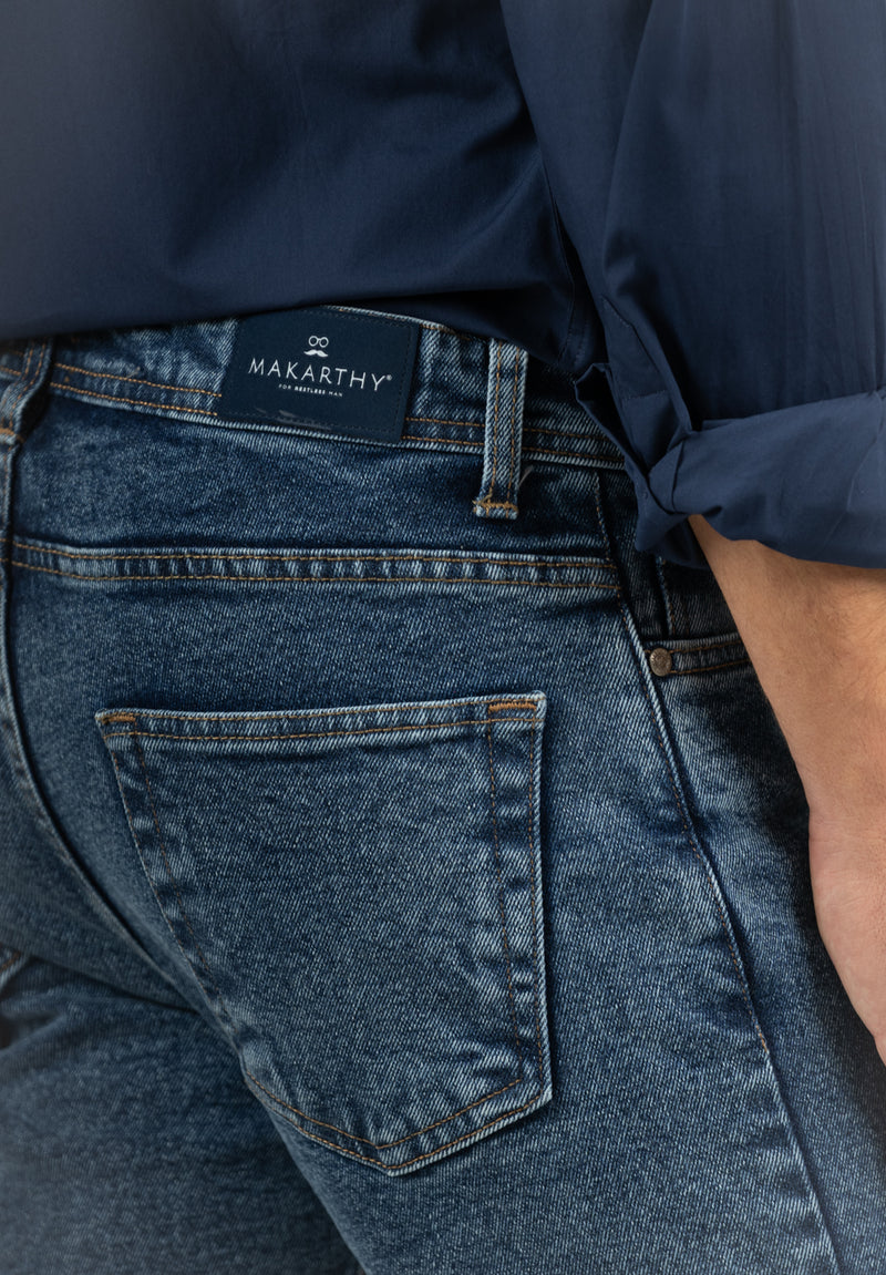 Pantalón New Denim Slim Azul Medio