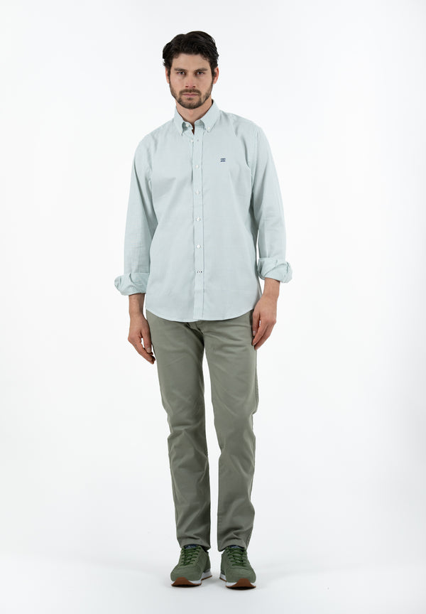 Camisa Oxford Rayas Basil