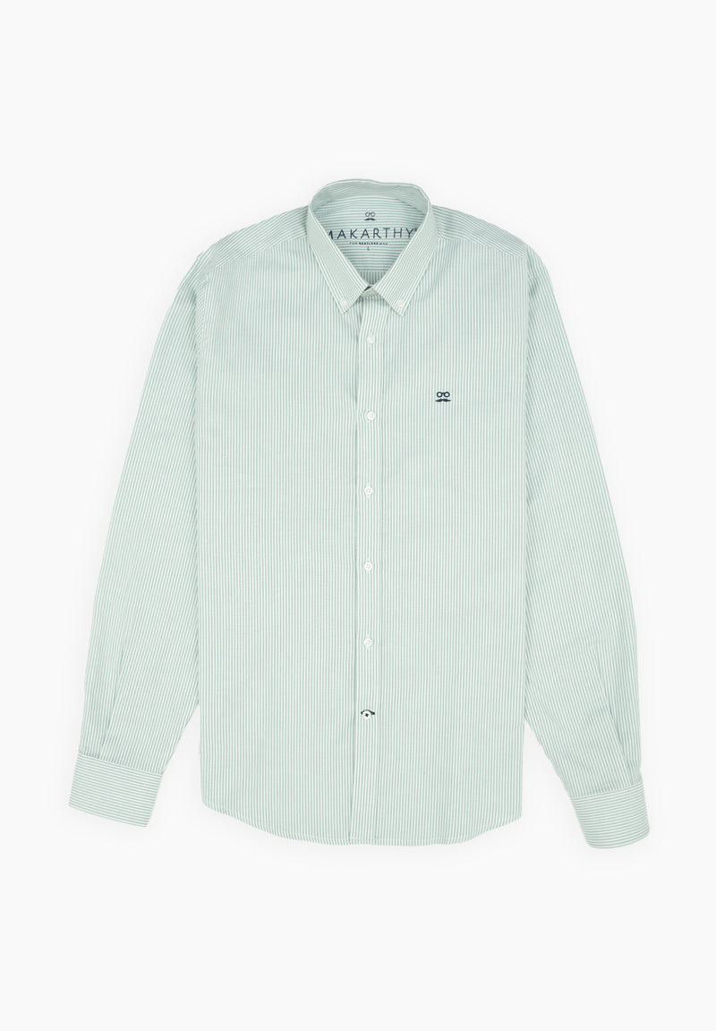 Camisa Oxford Rayas Basil