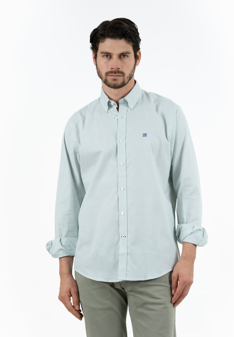 Camisa Oxford Rayas Basil
