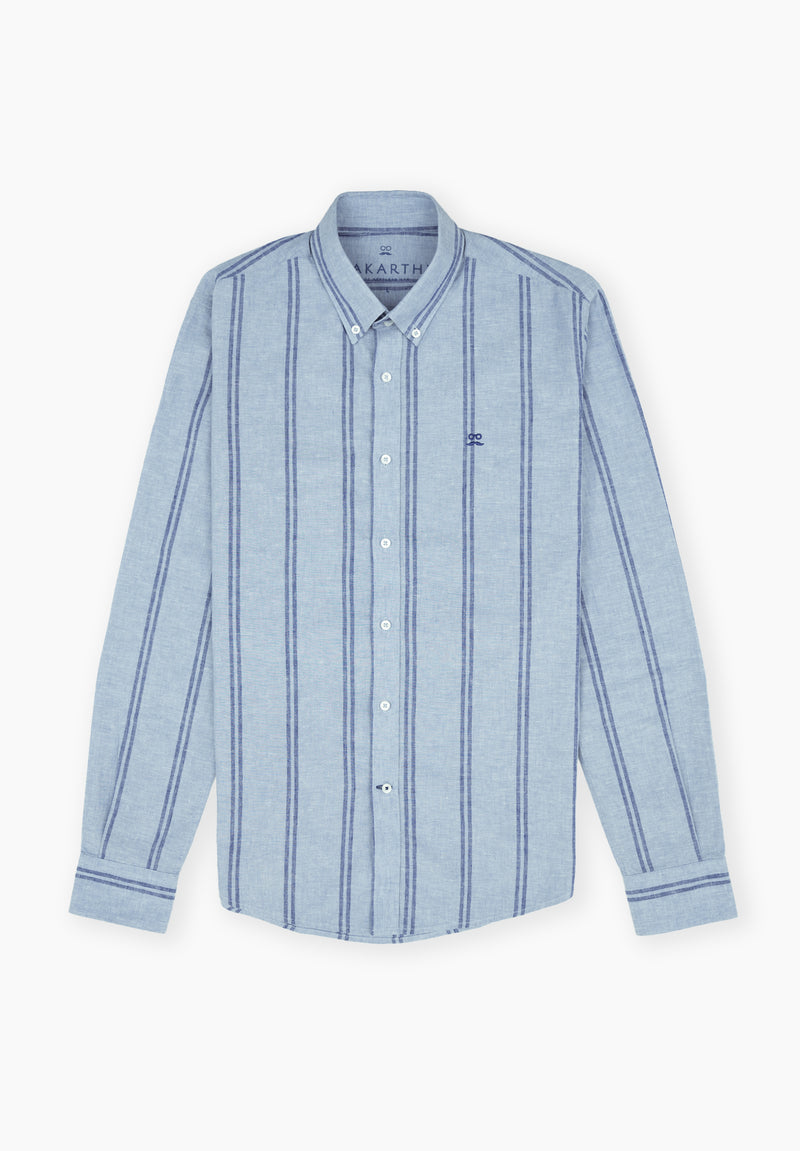 Camisa Double Stripe Celeste