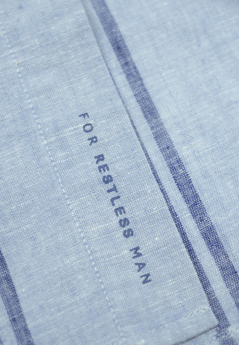 Camisa Double Stripe Celeste