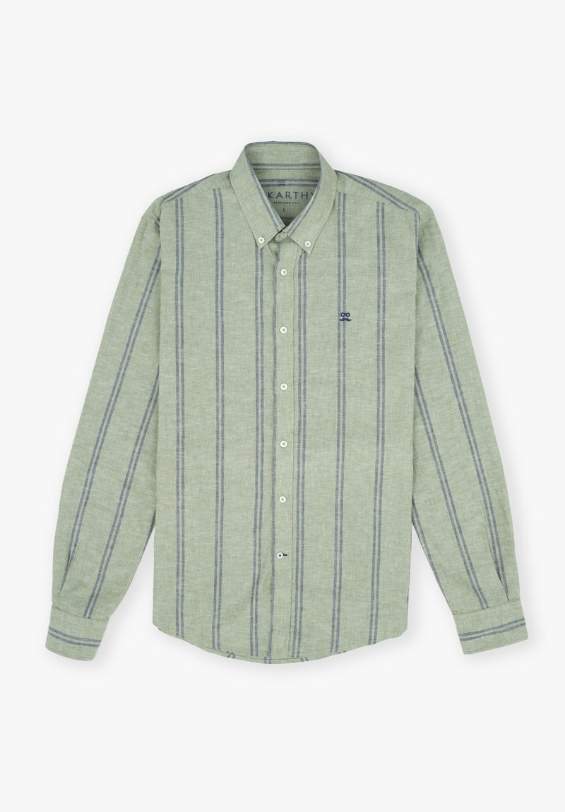 Camisa Double Stripe Kaki