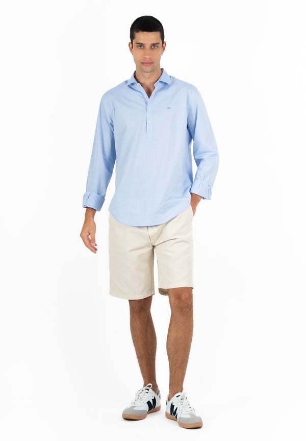 Camisa Maorí Celeste