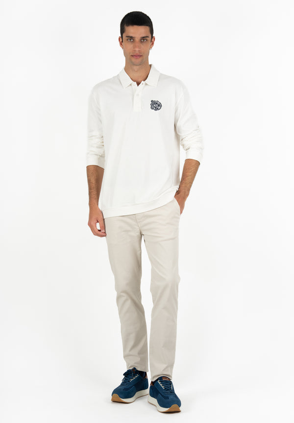 Polo Logo Tipo Blanco Roto