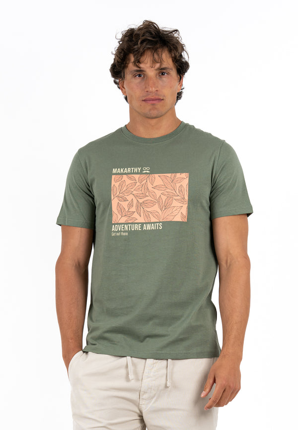 Camiseta Leaf Kaki