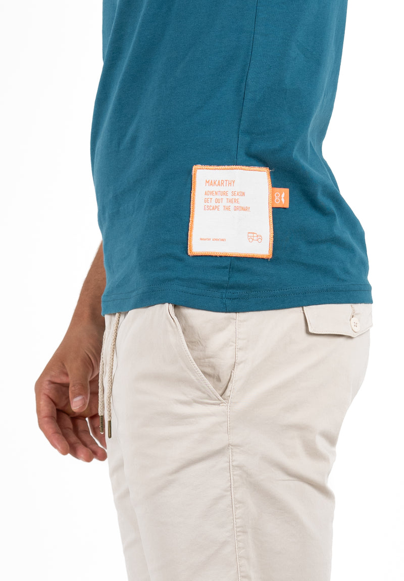 Camiseta Neon Label Azul Coral