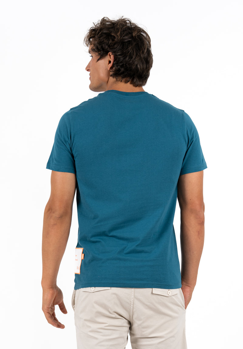 Camiseta Neon Label Azul Coral