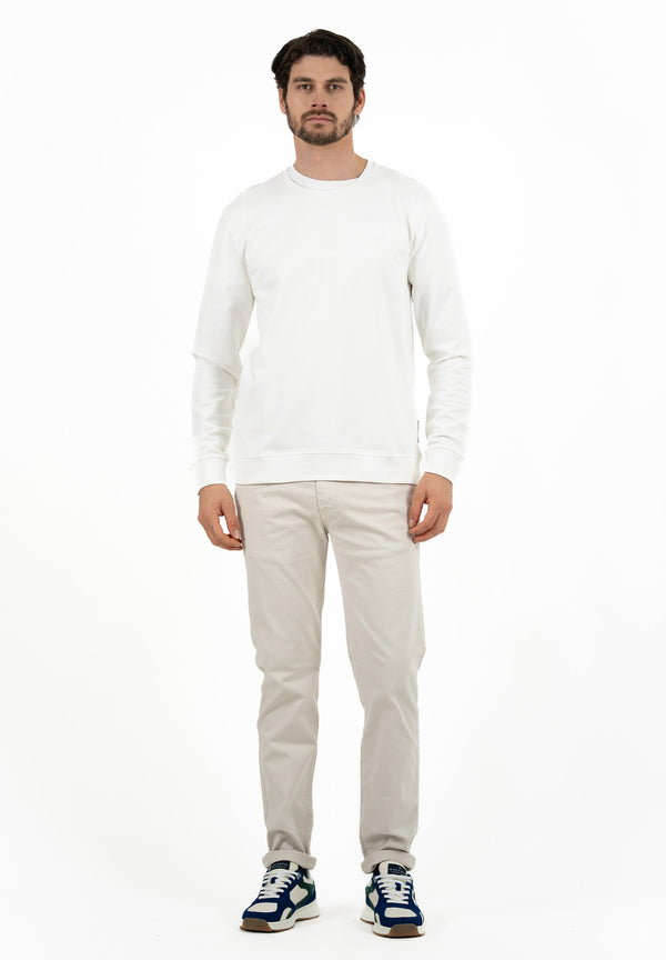 Sudadera Bordado Blanco Roto