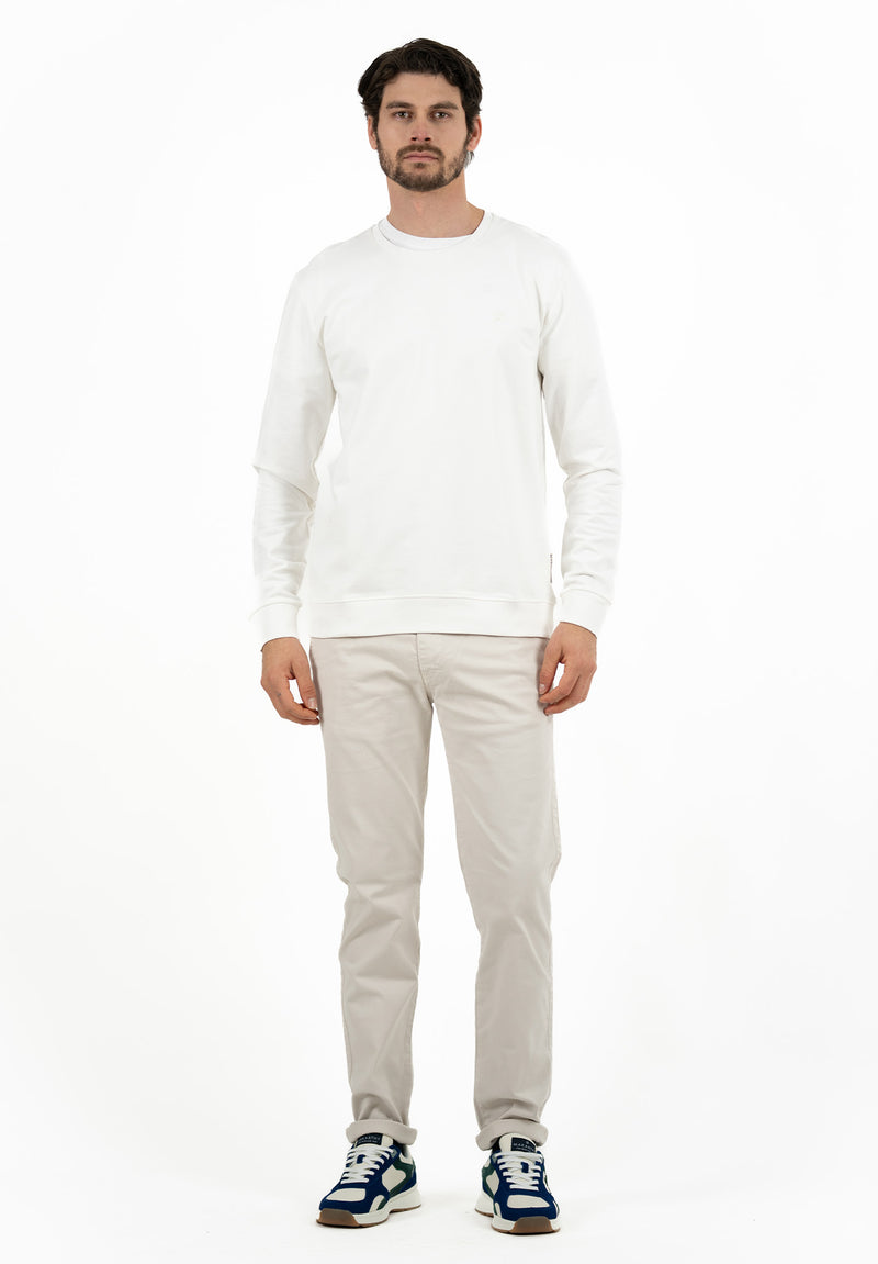 Sudadera Bordado Blanco Roto