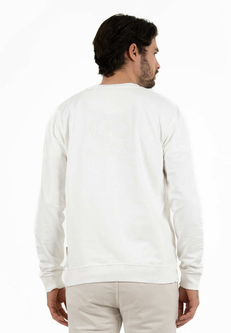 Sudadera Bordado Blanco Roto