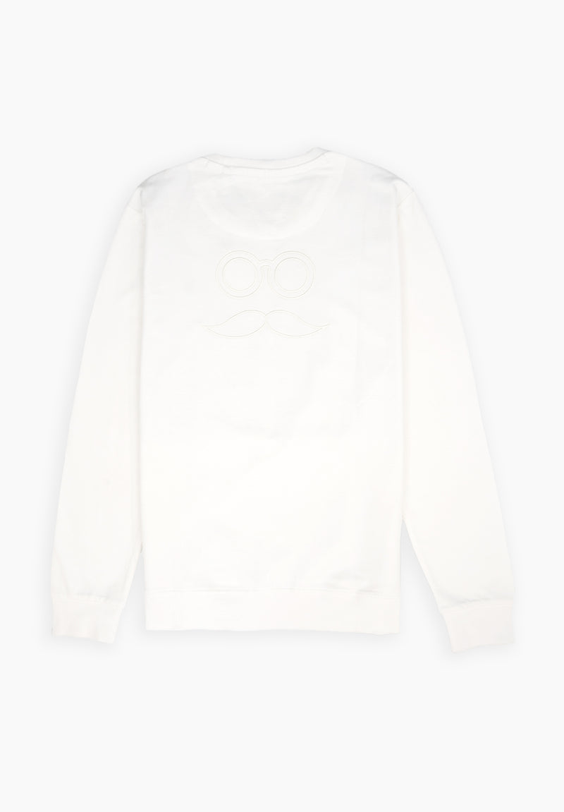 Sudadera Bordado Blanco Roto