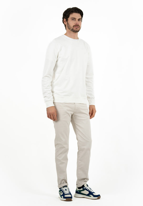 Sudadera Bordado Blanco Roto