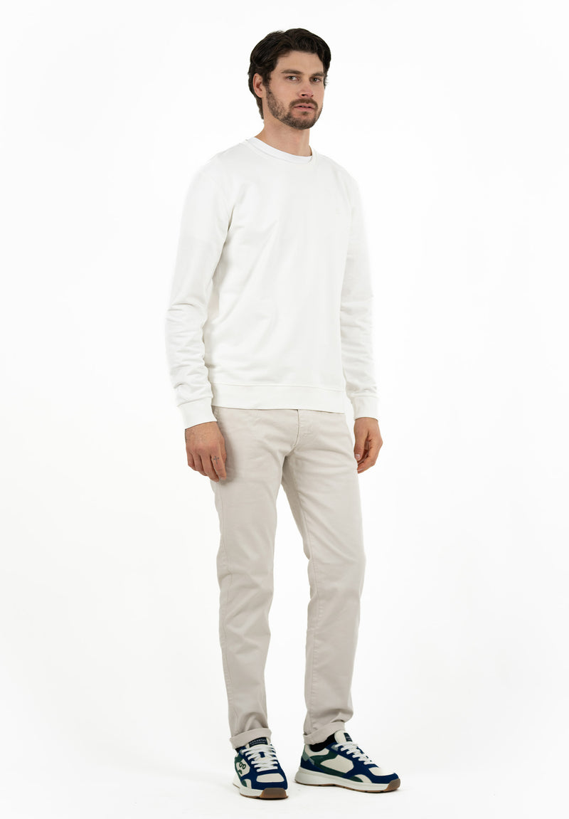 Sudadera Bordado Blanco Roto