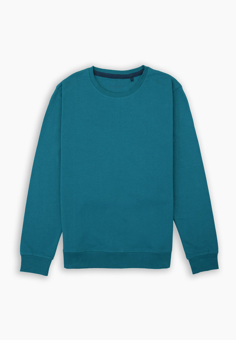 Sudadera Bordado Azul Coral