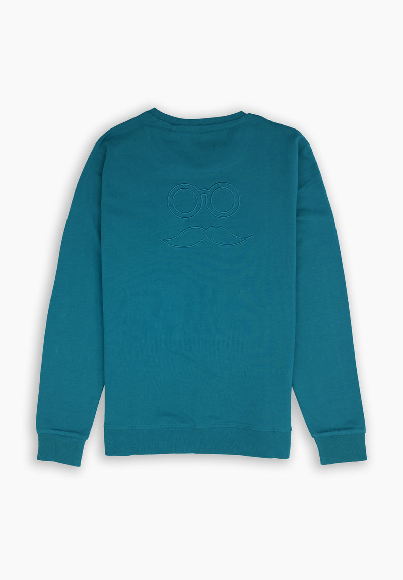 Sudadera Bordado Azul Coral