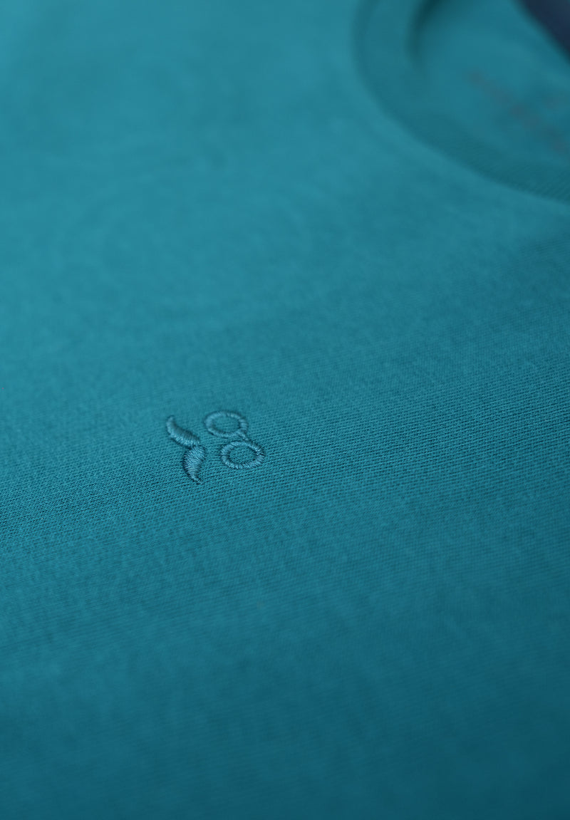 Sudadera Bordado Azul Coral