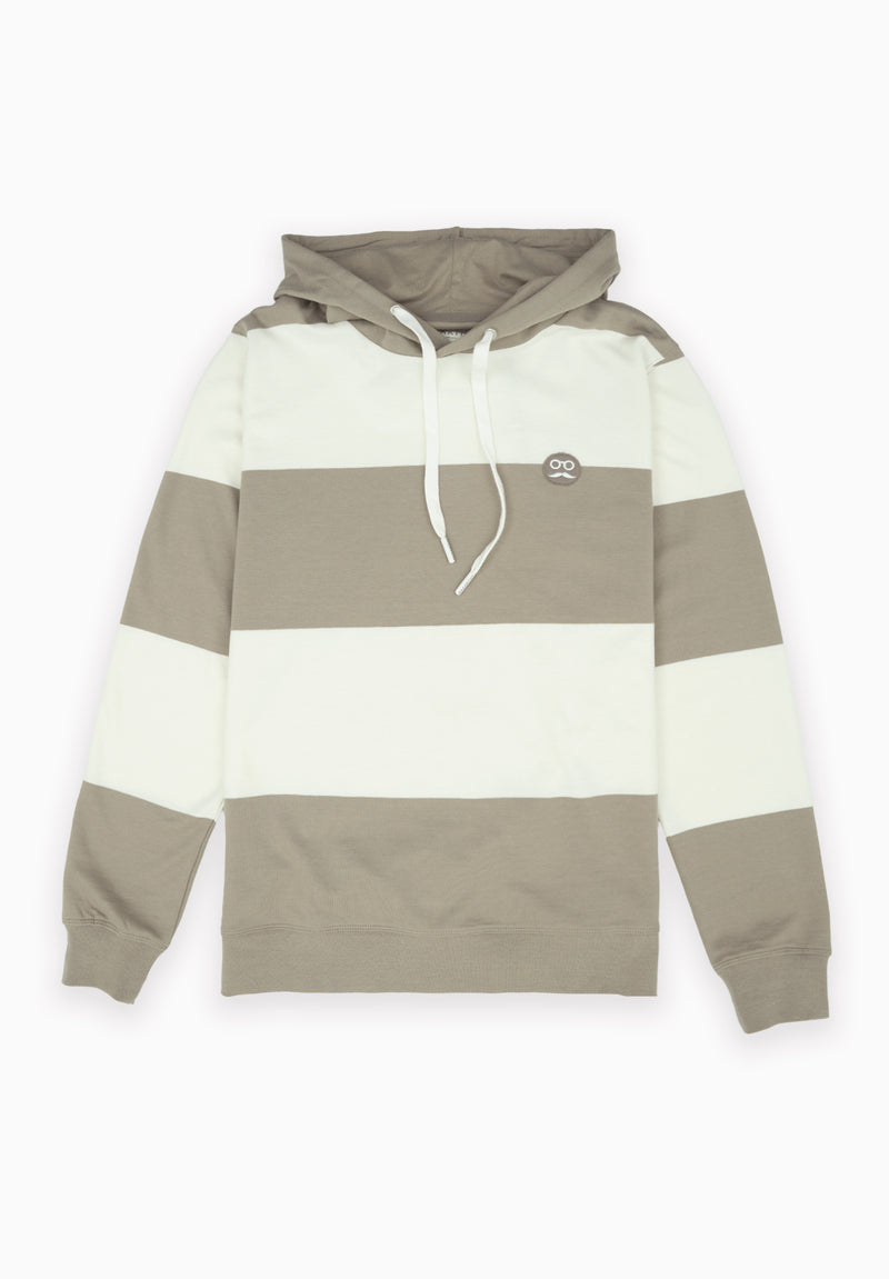 Sudadera Pocket Rayas Kaki