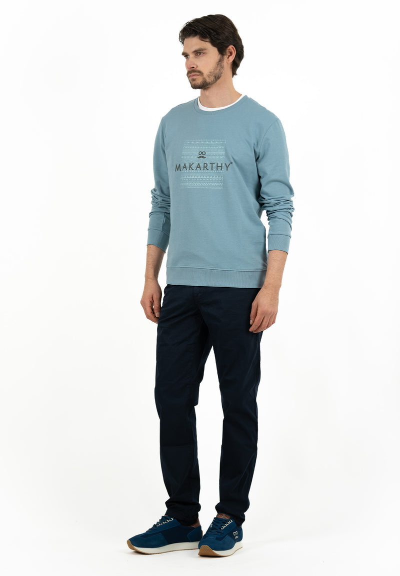 Sudadera Boho Gris Azulado