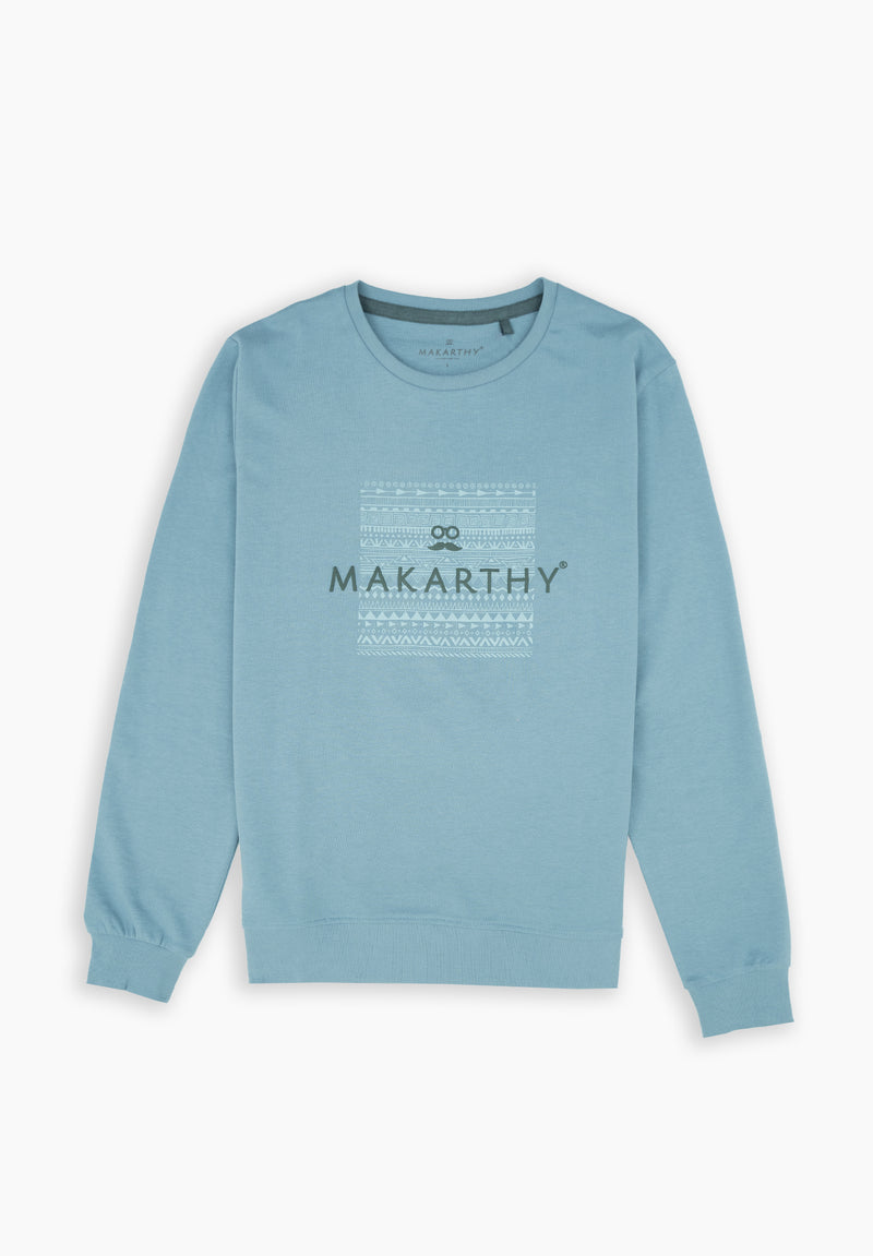 Sudadera Boho Gris Azulado