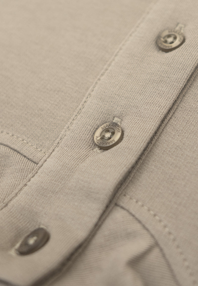 Sudadera Cuello Alto Botón Kaki