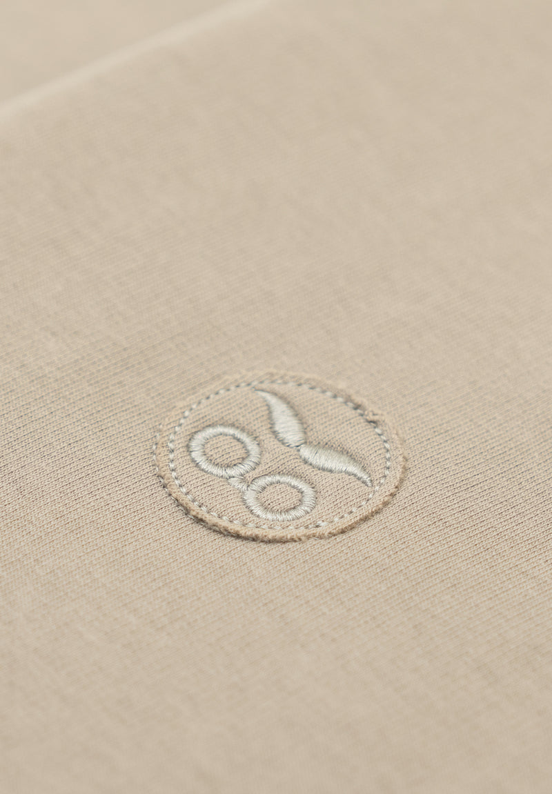 Sudadera Cuello Alto Botón Kaki