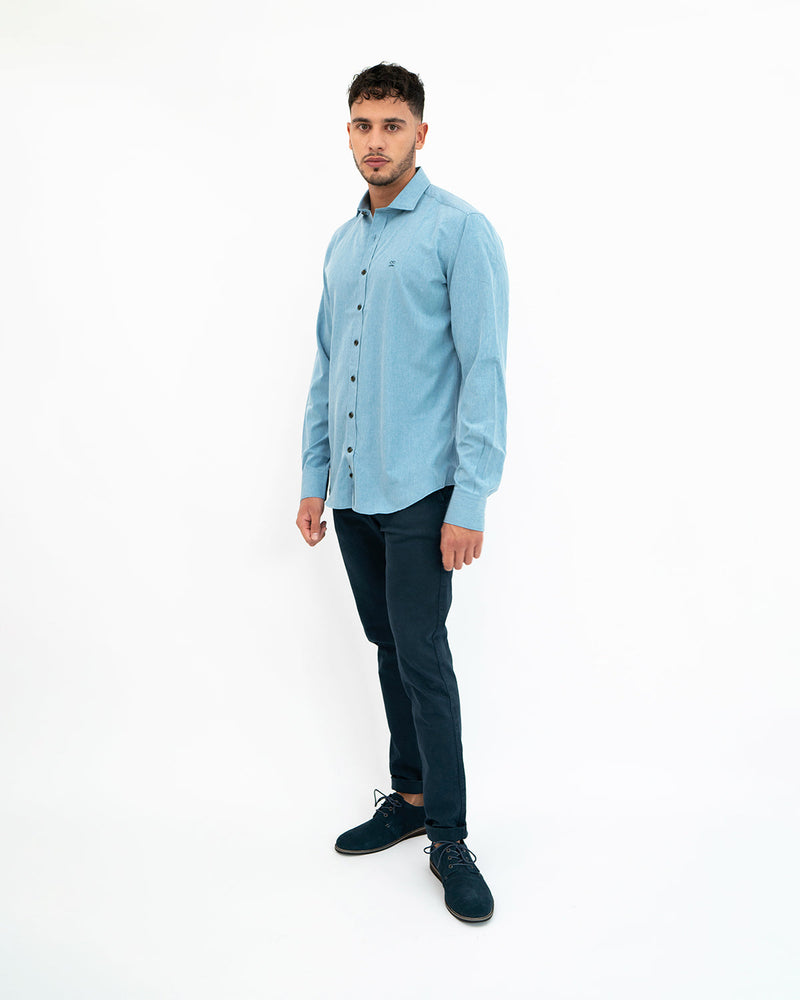 Camisa Jaspeada Azul