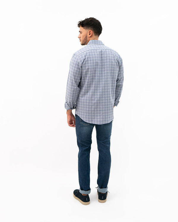 Camisa Cuadros Delavé Añil