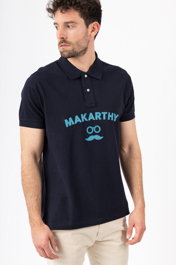 Polo Clásico Aplique Marino