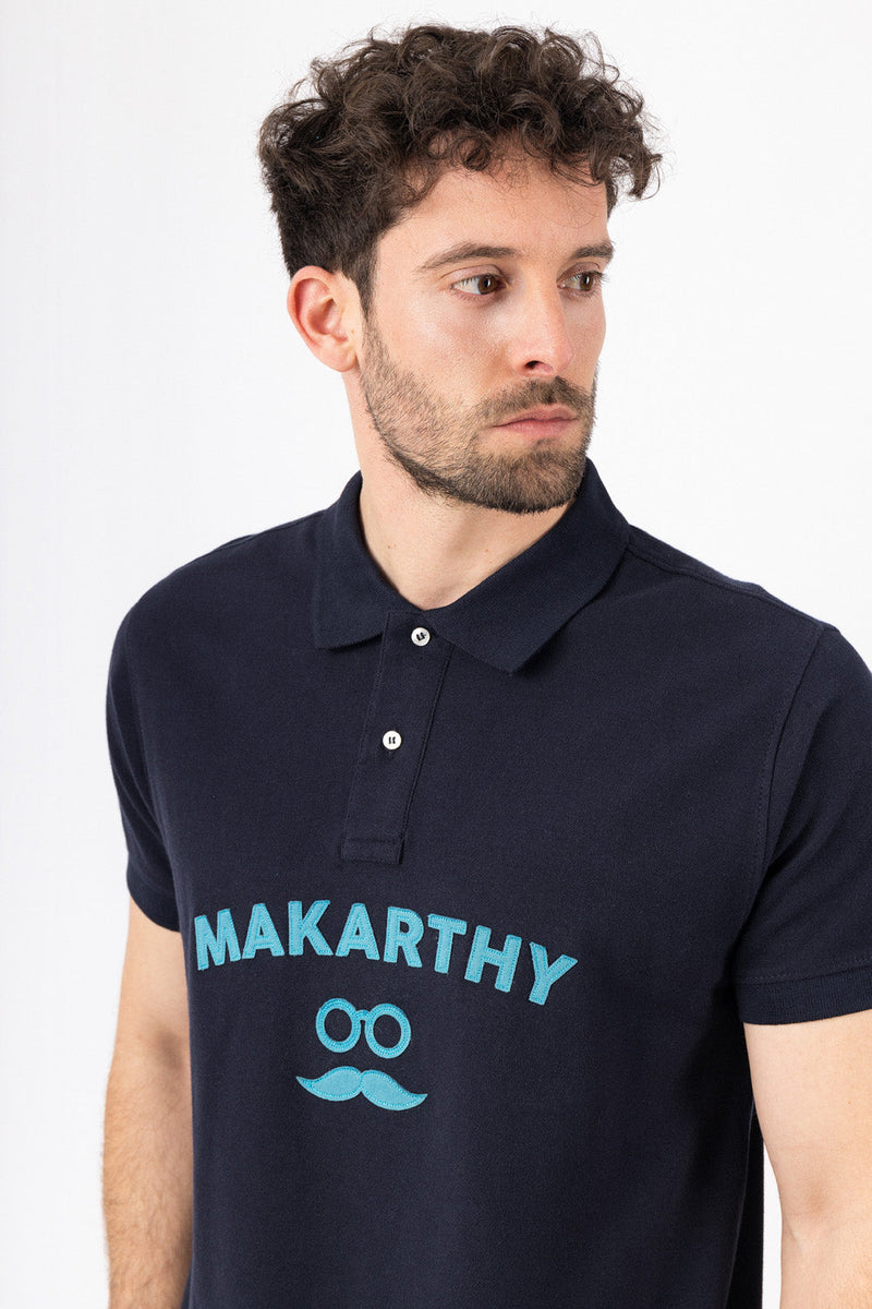 Polo Clásico Aplique Marino