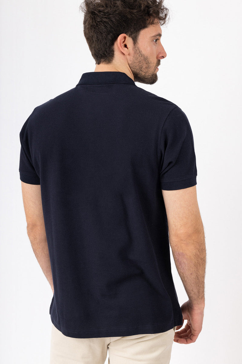 Polo Clásico Aplique Marino