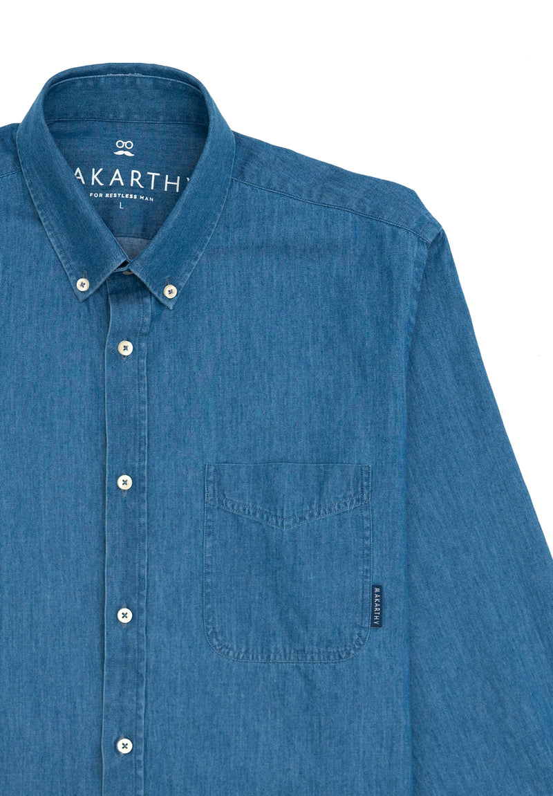 Camisa Denim Azul Medio