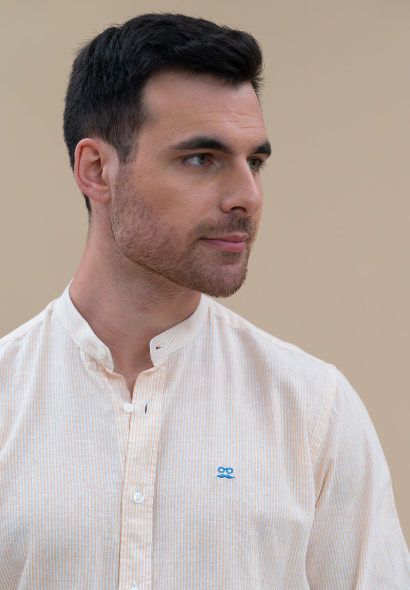 Camisa Mykonos Rayas Mao Ámbar